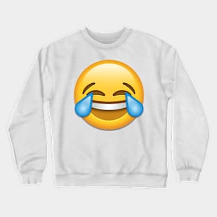 face with tears of joy Crewneck Sweatshirt